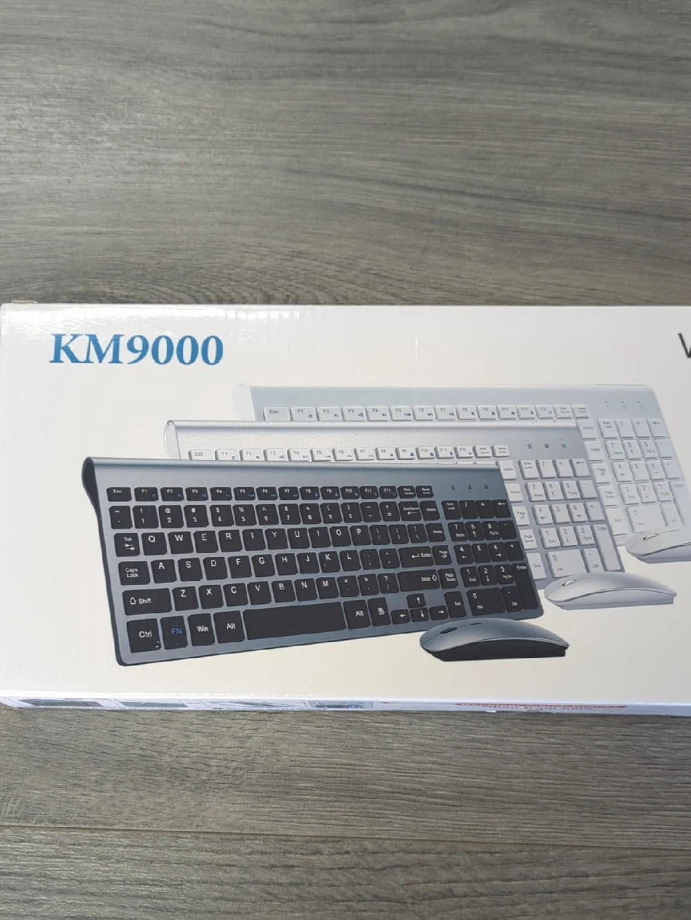KM9000 TopMate Wireless Keyboard Combo Ultra Slim Gray Black